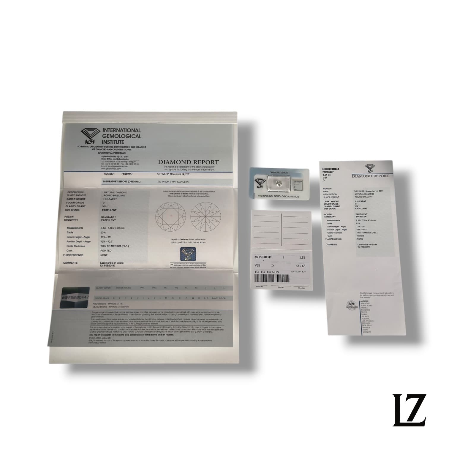 Přírodní diamant o váze 1,51ct thumbnail 2