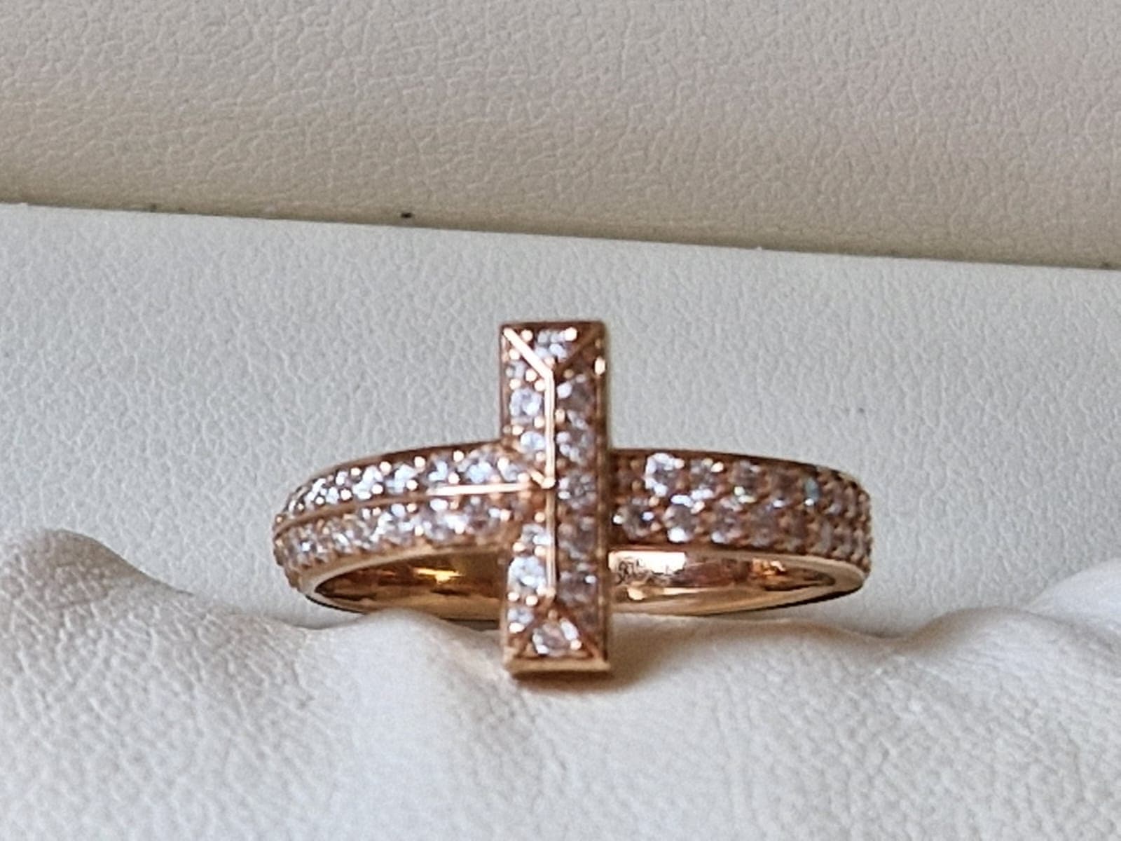 Tiffany T T1 Ring In Rose Gold With Diamonds 0,54ct - view 1